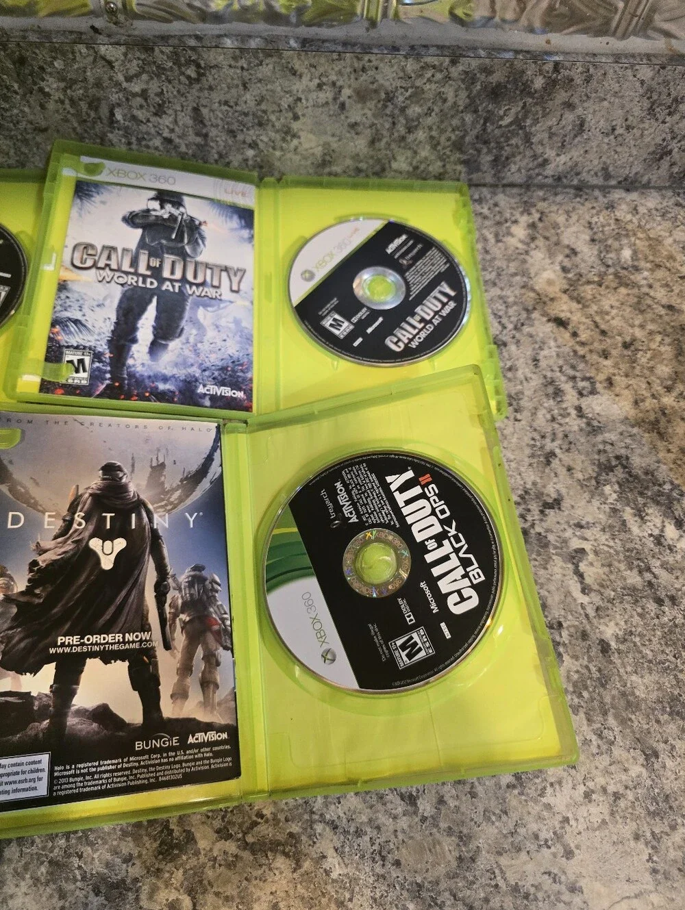 Call Of Duty Lot Of 7 Games Xbox 360 (Black Ops/Advanced Warfare/World Of War)